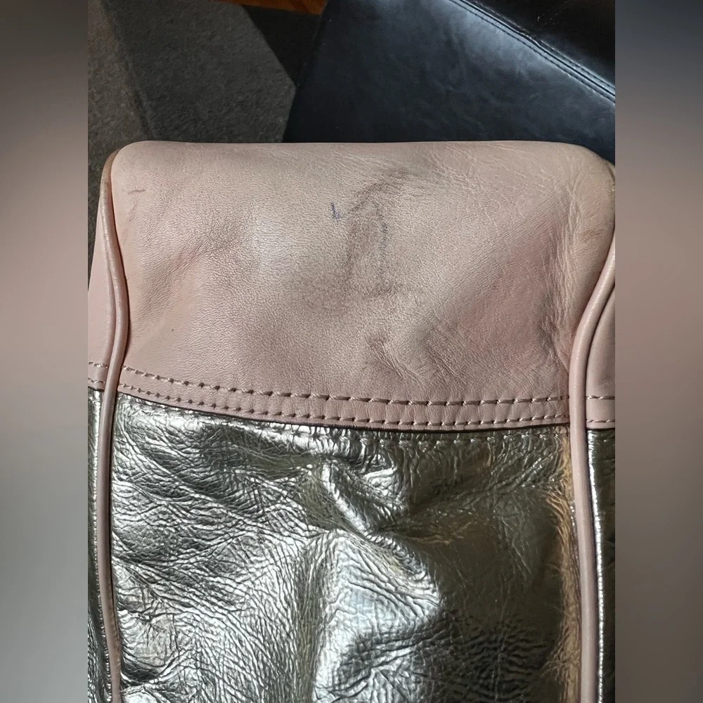 Coach Metro Gold Metallic Leather Large Tote Purse